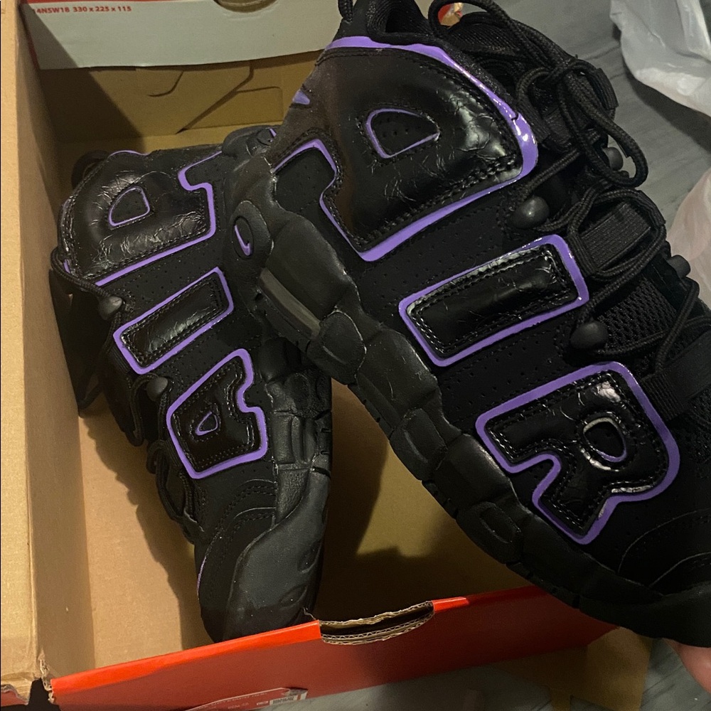 Nike Black and Purple Air Sneakers